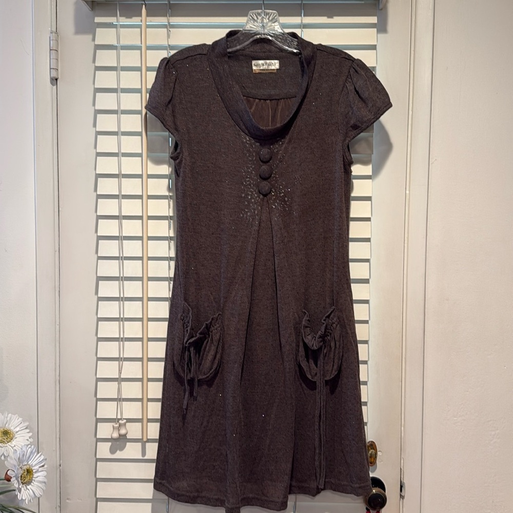 Taupe, Sugar Lips Sweater Dress, Size Large NWOT